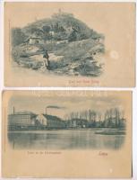 8 db RÉGI külföldi városképes lap, cseh, osztrák. Vegyes minőség / 8 pre-1945 European town-view pos...