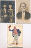 7 db RÉGI motívumlap: uralkodók és politikusok. vegyes minőség / 7 pre-1945 motive postcards: royalt...