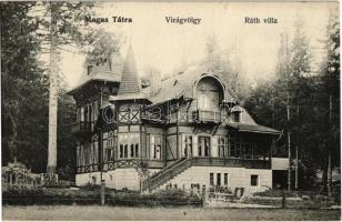 Tátra, Tatry; Virágvölgy, Blumental, Kvetnica; Ráth Villa