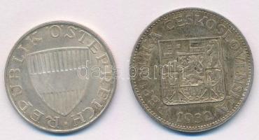 Vegyes: Ausztria 1972. 10S Ag + Csehszlovákia 1932. 10K Ag T:1- patina
Mixed: Austria 1972. 10 Schi...