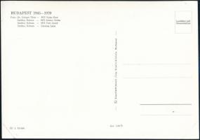 2 db dupla méretű képeslap, rajtuk a lerombolt és újjáépített budapesti hidak, épületek + felszabadu...