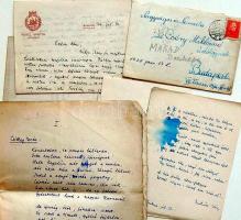 Endrődi Béla (1886-1956) író, újságíró, Juhász Gyula, Babits Mihály, Kosztolányi Dezső társa levelezése, saját kézzel írott versei: 6db kézirat