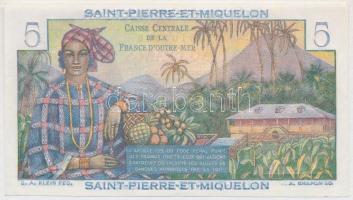 Saint Pierre és Miquelon 1950-1960. 5Fr T:I
Saint Pierre and Miquelon 1950-1960. 5 Francs C:UNC
Kr...