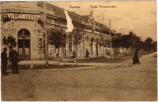 1922 Szarvas, Deák Ferenc utca, Mezőtúr Városi Villámtelep Szarvasi Üzletvezetősége (felszíni sérülés / surface damage)