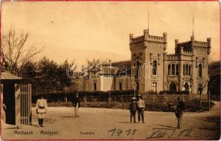 1915 Medgyes, Mediasch, Medias; Turnhalle / Tornaterem, sport. Kiadja Fritz Guggenberger / gym (EK)