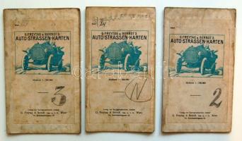 3 db háború előtti osztrák autóstérkép