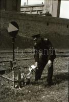 Vasút, különféle időpontokban és különféle helyszíneken készült felvételek, 13 db vintage negatív, 2...