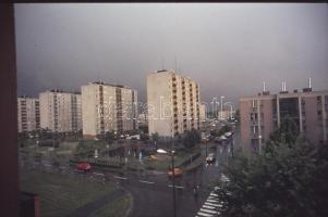 cca 1979 Kecskemét, várostörténeti jelentőséggel bíró felvételek, 146 db vintage színes diapozitív k...