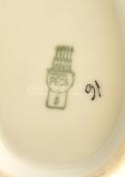 Zsolnay furulyázó pásztor, kézzel festett, jelzett, hibátlan, m:24 cm