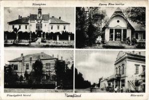 Tiszafüred, Községháza, Lipcsey Ákos kastélya, Főszolgabírói hivatal, Bika szálló