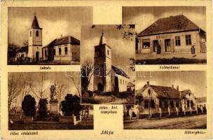 Jákfa, iskola, szövetkezeti üzlet, községháza, hősi emlékmű, Római katolikus templom (EK)