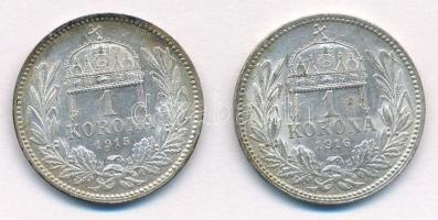 1915KB-1916KB 1K Ag "Ferenc József" (2x) T:1,1-
Adamo K5.1