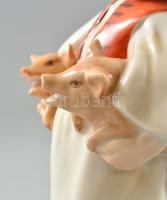 Herendi kis kondás, kézzel festett, jelzett, hibátlan, m:18,5 cm