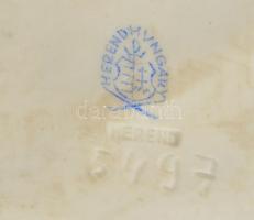 Herendi kis kondás, kézzel festett, jelzett, hibátlan, m:18,5 cm