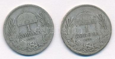 1893KB-1895KB 1K Ag "Ferenc József" (2x) T:2-,3
Adamo K5