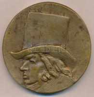 DN "A Goya" kétoldalas Br plakett. Szign.: FB (84mm) T:2