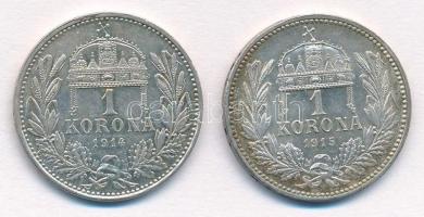 1914KB-1915KB 1K Ag "Ferenc József" (2x) T:1-,2
Adamo K5.1