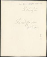 cca 1932 Kinszki Imre (1901-1945) budapesti fotóművész hagyatékából, aláírt és pecséttel jelzett, vi...