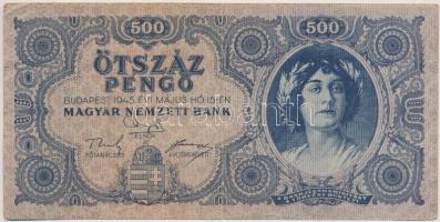 1945. 500P magyar N betű orosz P helyett T:III