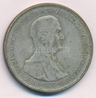 1930. 5P Ag &quot;Horthy jobbra&quot; T:2-,3 patina Adamo P8