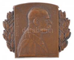 Osztrák-Magyar Monarchia 1915. "Ferenc József" Br sapkajelvény "R. MARSCHALL 1915" gyártói jelzéssel (32x40mm) T:2 hátlapon kis patina  Austro-Hungarian Monarchy 1915. "Franz Joseph I" Br badge with makers mark "R. MARSCHALL 1915" (32x40mm) C:XF small patina on backside