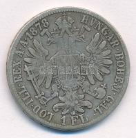 Ausztria 1878. 1Fl Ag "Ferenc József" T:2- 
Austria 1878. 1 Florin Ag "Franz Joseph&...