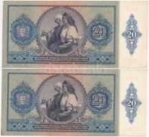 1941. 20P (4x) sorszámkövetők T:II