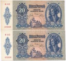 1941. 20P (4x) sorszámkövetők T:II