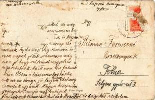 Ásvány (Ásványráró, Győr megye), utca, Duna, Községháza, kerékpárok, Hangya szövetkezet üzlete és ki...