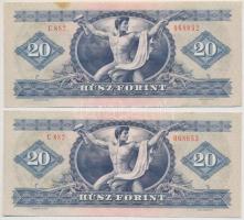 1975. 20Ft (2x) sorszámkövetők T:II kis fo. 
Adamo F16