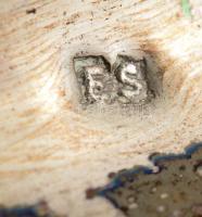 cca 1900 ezüst (Ag.) kiöntők (2db) és cukortartó elefántcsont berakásokkal (egyik pótolt), jelzett, ...