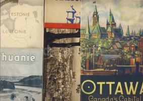 cca 1930-1960 5 db utazási prospektus Balti államok, Kanada, Pozsony, Olaszország