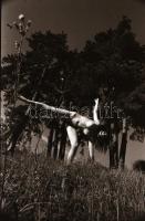 cca 1966 Naturista mozdulatművész, 3 db vintage negatív, 24x36 mm