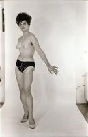 cca 1970 Itt repül a kismadár, szolidan erotikus felvételek, 13 db vintage negatív + 2 db mai nagyít...