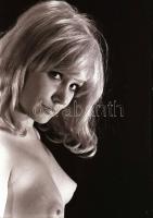 cca 1974 Pásztorórák lakásban és műteremben, szolidan erotikus felvételek, 13 db vintage negatív + 2...