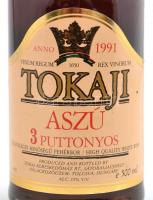 1991 Tokaji aszú, 3 puttonyos fehérbpr, 0,5 l