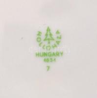 Hollóházi dupla füles váza, matricás, jelzett, apró kopásnyomokkal, m: 36 cm