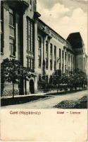 Nagykároly, Carei; Liceul / líceum, gimnázium. Kiadja a Taub hírlapiroda / high school (Rb)