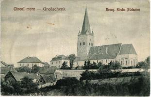 Nagysink, Gross-Schenk, Cincul Mare, Cincu;  Evang. Kirche (Südseite) / Evangélikus templom (délről)...