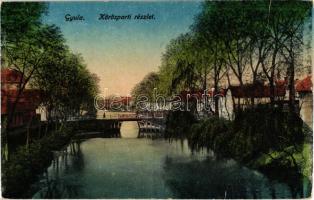 Gyula, Körös part, híd (EK)