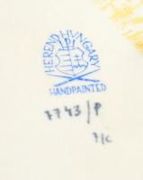 Herendi indiai kosár mintás tálka ( 2db) és mini váza, kézzel festett, jelzett, 8×6,5 cm, 7,5×5 cm, ...