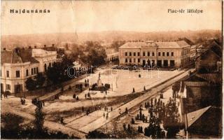 1924 Hajdúnánás, Piac tér, városháza, Királyi járásbíróság  (fa)