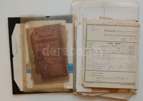 cca 1920-1970 Érdekes vegyes hagyaték okmánytétel kb 60db