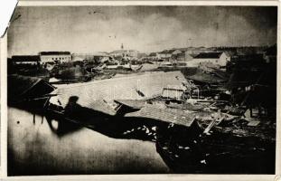 1913 Szolnok, rendkívül magas árvíz. photo (EM)