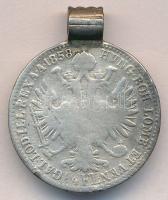 1858B 1/4Fl Ag "Ferenc József" T:3 füllel