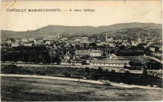 1911 Marosludas, Ludus; látkép. Kiadja Glück J. / general view  (EK)