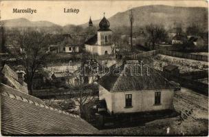 Marosillye, Ilia; látkép, templom. Adler felvétele / general view, church (EK)