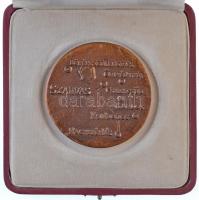 1996. "Szarvas város - Ivóvíz '96" Br emlékplakett dísztokban. Szign.: VGY (68mm) T:2