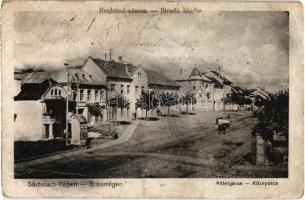 Szászrégen, Reghin; Strada Medie / Mittelgasse / Közép utca / street view (EB)