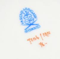 Herendi Fruits mintájú kaspó, kézzel festett, jelzett, apró kopás nyomokkal, m:12,5 cm, d:13,5 cm